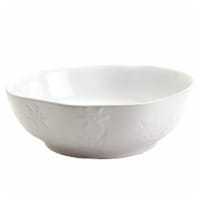 Holiday Home Large Snowflake Embossed Serving Bowl Perspective: Main