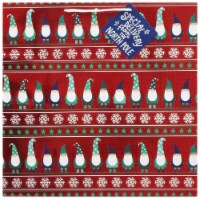 Holiday Home Gnomes Large Square Christmas Gift Bag Perspective: Main