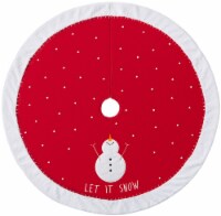 Holiday Home 48" Let It Snow Christmas Christmas Tree Skirt Christmas Decoration Perspective: Main