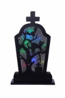 Holiday Home LED Tombstone Cat in Tree Gravestone Halloween Decor Perspective: Main