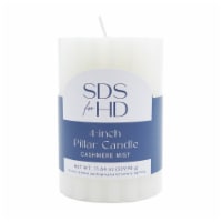 Sewing Down South 4" Pillar Candle Loose Rib Cashmere Mist - White Perspective: Main