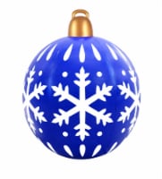 Holiday Home 2.5' Inflatable Christmas Ornament Holiday Decoration - Blue Snowflake Perspective: Main