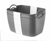 Everyday Living Ribbed Bins - Gray Perspective: Main