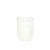 HD 6oz Iridescent Short Cylinder Glass Candle White Perspective: Main