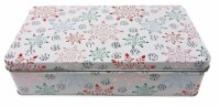 Holiday Home Christmas Rectangle Cookie Tin - Falling Snow