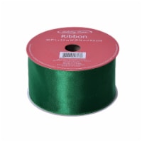 Holiday Home 2.5 Inch Green Satin Holiday Ribbon Perspective: Main