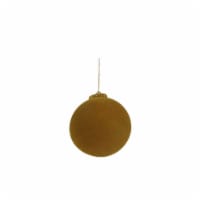 Holiday Home Flocked Christmas Ornament Holiday Decor - Gold Perspective: Main