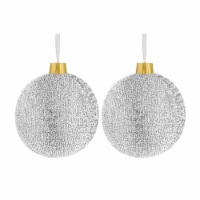 Holiday Home Tinsel Jumbo Ornaments - Silver Perspective: Main