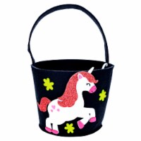 Holiday Home Felt Unicorn Halloween Treat Bucket Perspective: Main