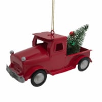 Holiday Home Red Truck with Tree Ornament Perspective: Main