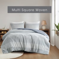 HD Designs 3-Piece Duvet Set - Blue Square Perspective: Main