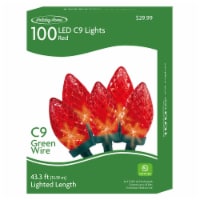 Holiday Home® 100 ct Green Wire LED Christmas Lights - Red Perspective: Main