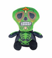 Holiday Home Halloween Day of the Dead Green Skeleton Plush Perspective: Main