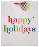 Hoilday Home Happy Holidays Large Christmas Gift Bag Perspective: Main