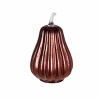 Holiday Home 9" Purple LED Mercury Glass Pumpkin Fall Décor Perspective: Main