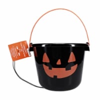 Holiday Home Black Color Changing Jack O Lantern Treat Halloween Bucket