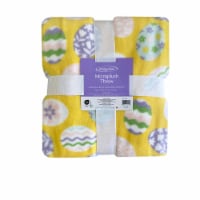 Holiday Home® Easter Microplush Throw - Egg Toss Perspective: Main
