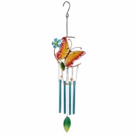 HD Designs Outdoors Yellow Butterfly Wind Chime Perspective: Main