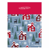 Holiday Home Snowy House Vinyl Tablecloth Perspective: Main