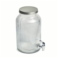 Dash of That Ribbed Clear Glass Beverage Dispenser Perspective: Main