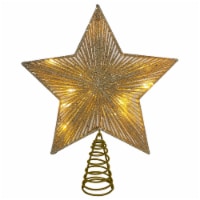 Holiday Home 10" Gold Star Christams LED Christmas Tree Topper Christmas Décor Perspective: Main