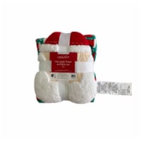 Holiday Home Santa Christmas Pillow and Throw Set Holiday Décor