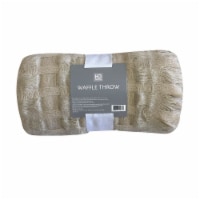 HD Designs® Rolled Waffle Throw - Tan Perspective: Main