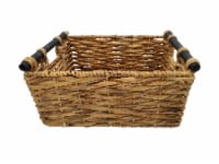 HD Designs Small Water Hyacinth Basket with Wooden Handles Perspective: Main