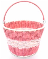 Holiday Home® Easter Two Tone Rope Basket - Pink Perspective: Main