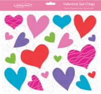 Holiday Home Multi-Color Hearts Valentine Gel Clings Perspective: Main
