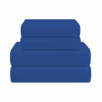 Everyday Living Jersey Sheet Set King - 4 Pack Estate Blue Perspective: Main