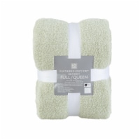 HD Designs® Heathered Cozy Knit Blanket - Green Perspective: Main