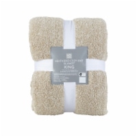 HD Designs® Heathered Cozy Knit Blanket - Tan Perspective: Main