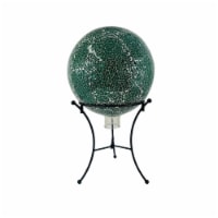 HD Designs Outdoors Swirl Gazing Ball with Stand - Green Perspective: Main