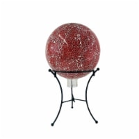 HD Designs Outdoors Swirl Gazing Ball with Stand - Red Perspective: Main