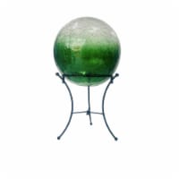 HD Designs Outdoors Swirl Gazing Ball with Stand - Yellow-Green Perspective: Main