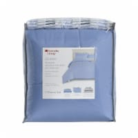 Everyday Living® Lines Reversible Queen 7 Piece Set - Blue Perspective: Main
