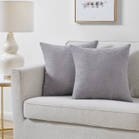 Everyday Living Textured Woven Decorative Pillow - 2 Pack Dark Gray Perspective: Main