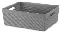 Whitmor Resin Shelf Tote - Gray Perspective: Main