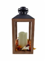 Holiday Home LED Lantern With Floral Trim Perspective: Main