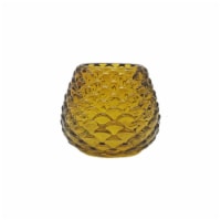 Holiday Home Pinecone Glass Candle Holder - Yellow Perspective: Main
