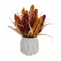 Holiday Home Harvest Floral In White Vase Perspective: Main