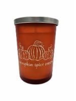 Holiday Home Frosted Glass Jar Candle - Pumpkin Spice Season Perspective: Main