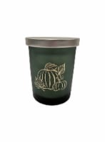 HD Designs Frosted Jar Candle - Harvest Green Pumpkin Print Perspective: Main