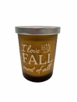 HD Designs Frosted Jar Candle - Harvest Tea I Love Fall Perspective: Main