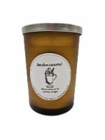HD Designs Frosted Jar Candle - Tea Bourbon Caramel Perspective: Main