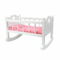 Sophia's White Baby Doll Cradle Furniture Set for Dolls, Doll Accessories