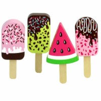 Sophia's Assorted Wooden Ice Cream Popsicle Bars, Multicolor