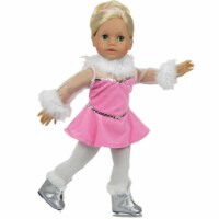 Sophia's - 18  Doll - Ice Skating Gown, Panties & Ponytail Holder - Pink