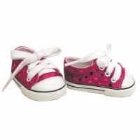 Sophia's - 18  Doll - Sequin Sneakers - Hot Pink